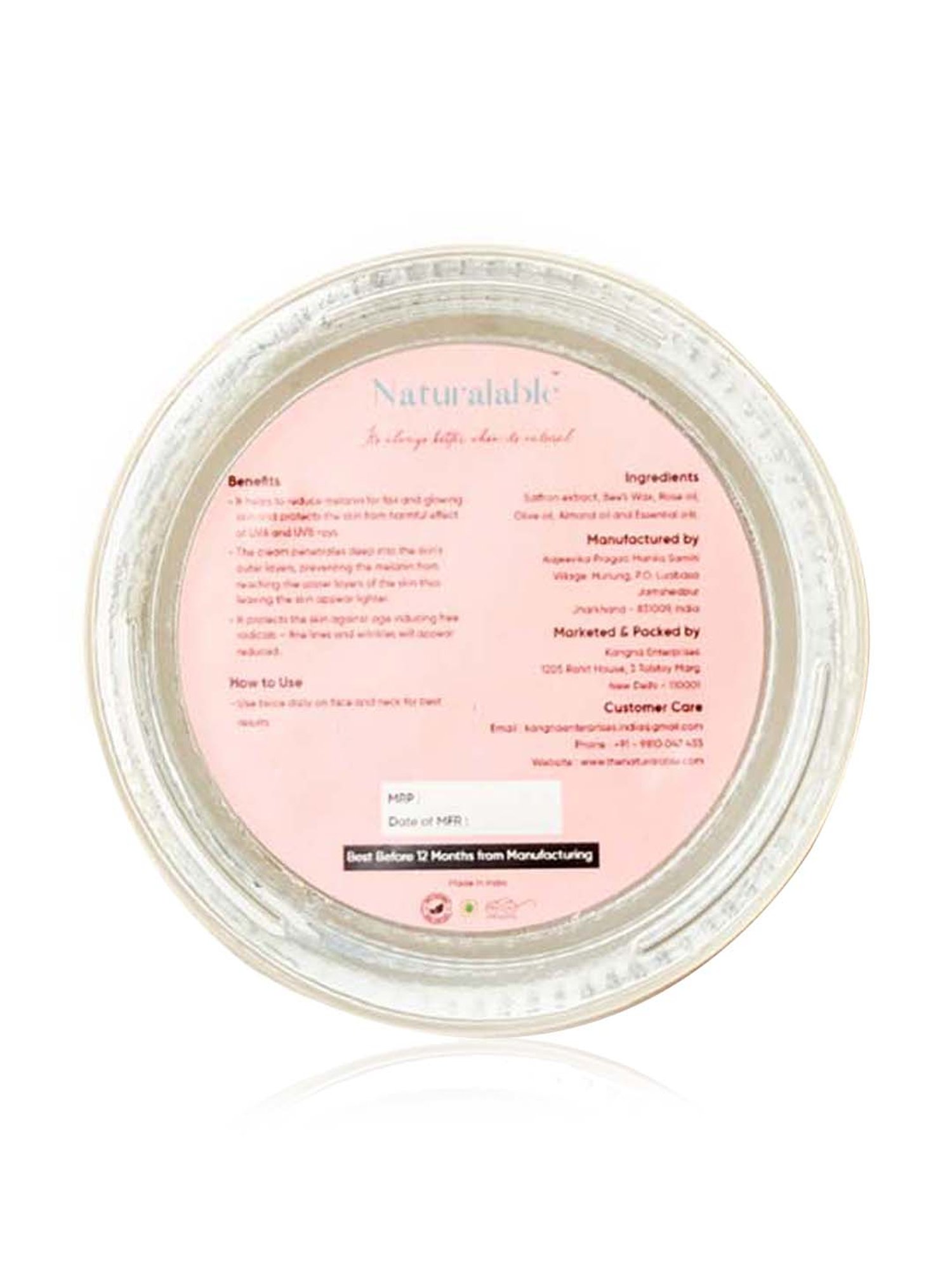 Naturalable Saffron Cream - 50 gm