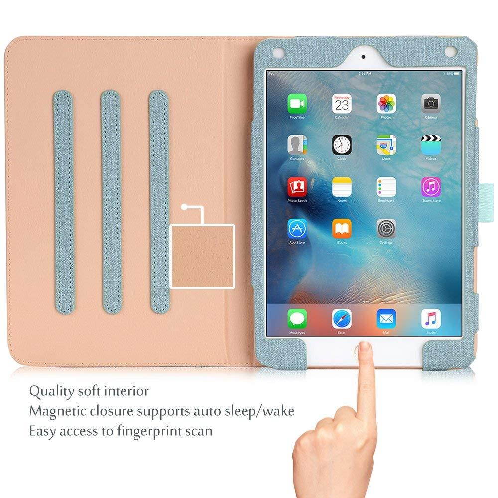 ProCase iPad mini 4 Case - Stand Folio Case Cover for 2015 Apple iPad mini 4 (4th generation iPad mini, mini4), with Multiple Viewing angles, auto Sleep/Wake, Document Card Pocket (Teal)