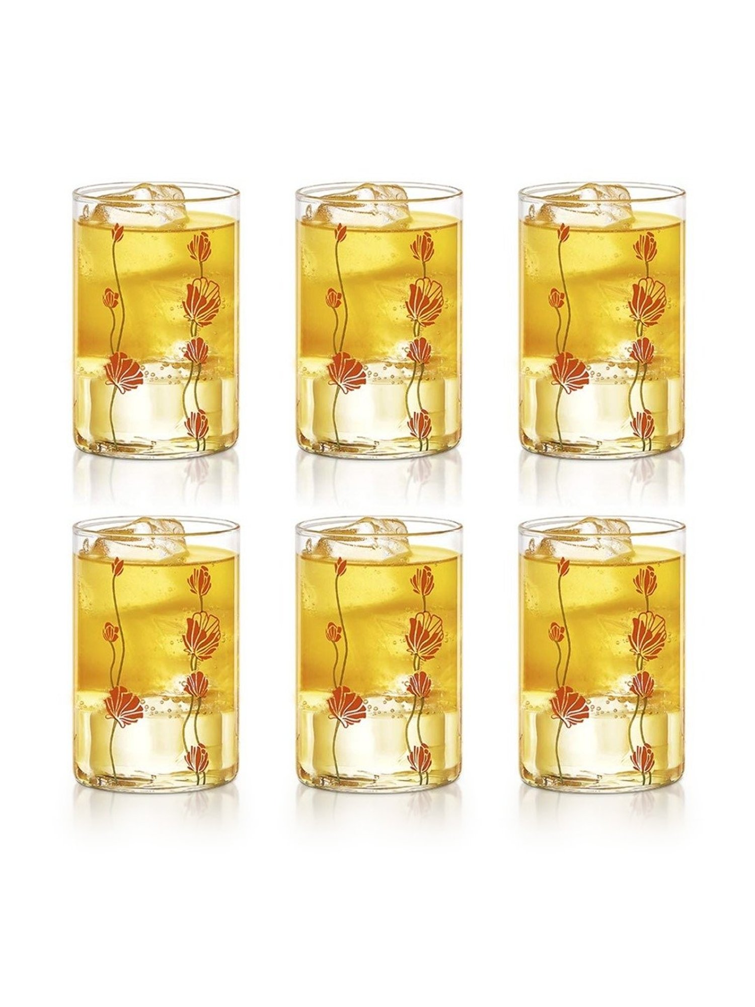 Borosil Transparent Glass Everyday Glasses - Set of 6 (295ml)