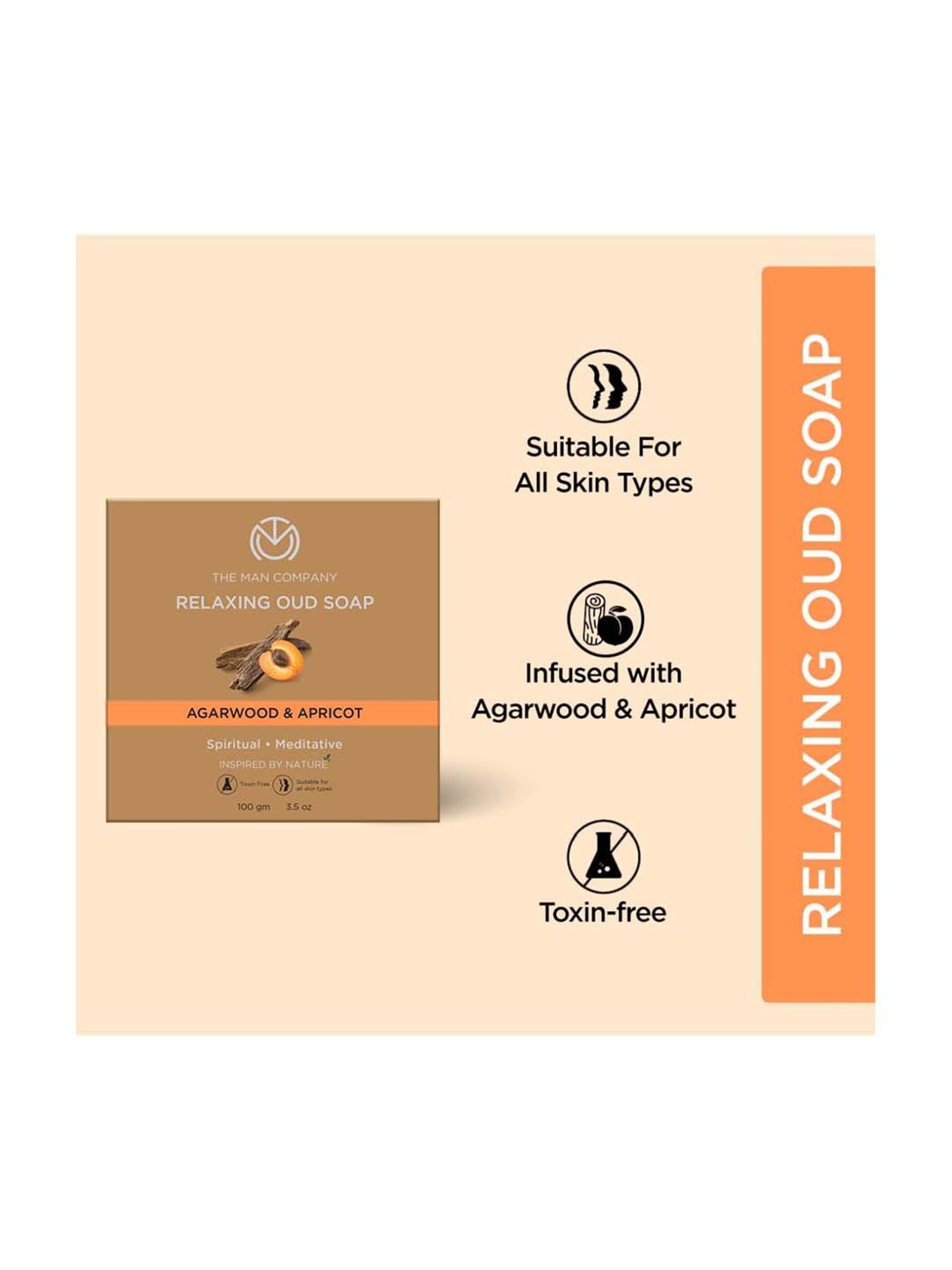 The Man Company Relaxing Oud Soap for Men - (Pack of 2)