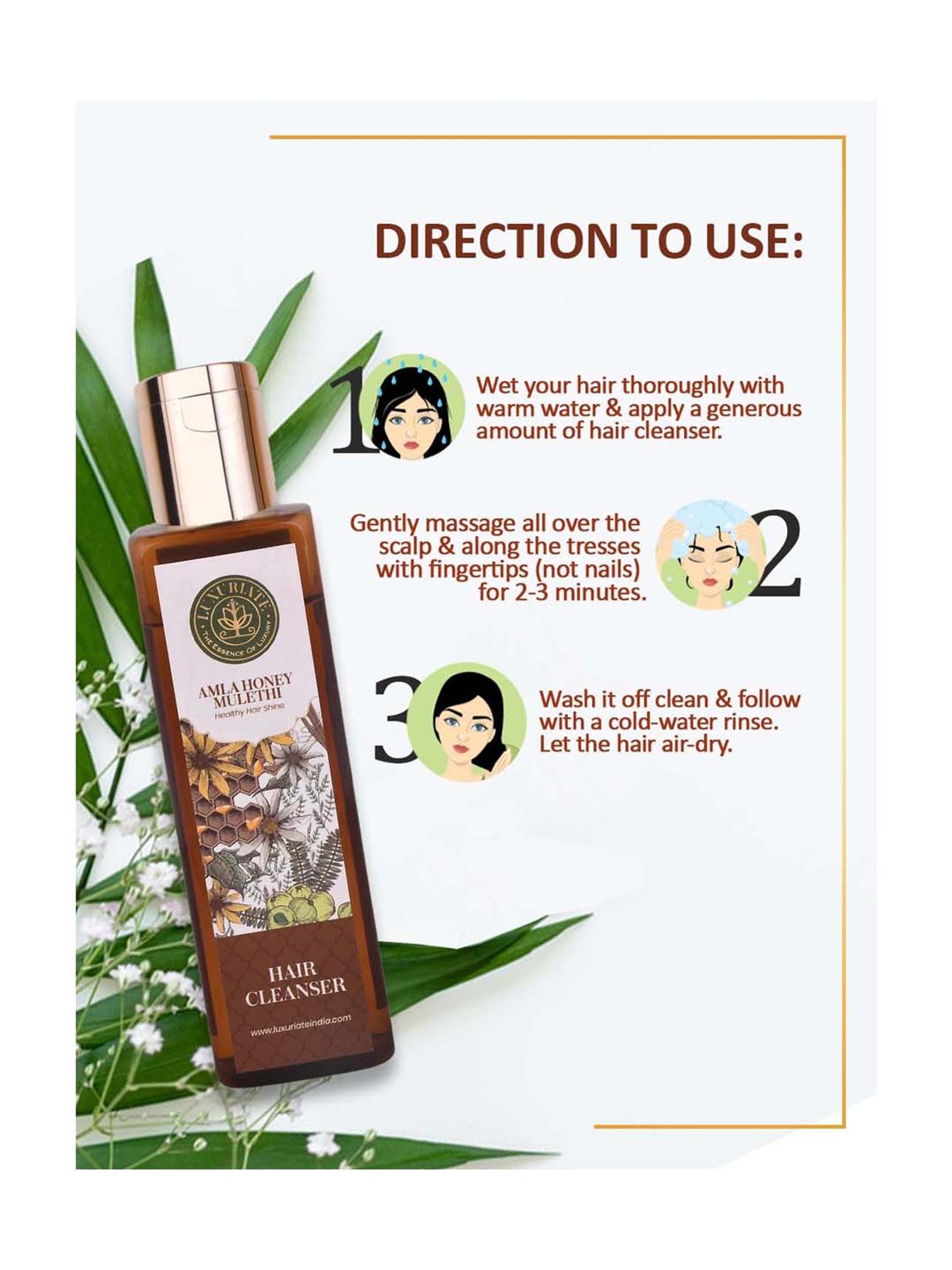 Luxuriate Amla Honey Hair Cleanser Shampoo - 200 ml