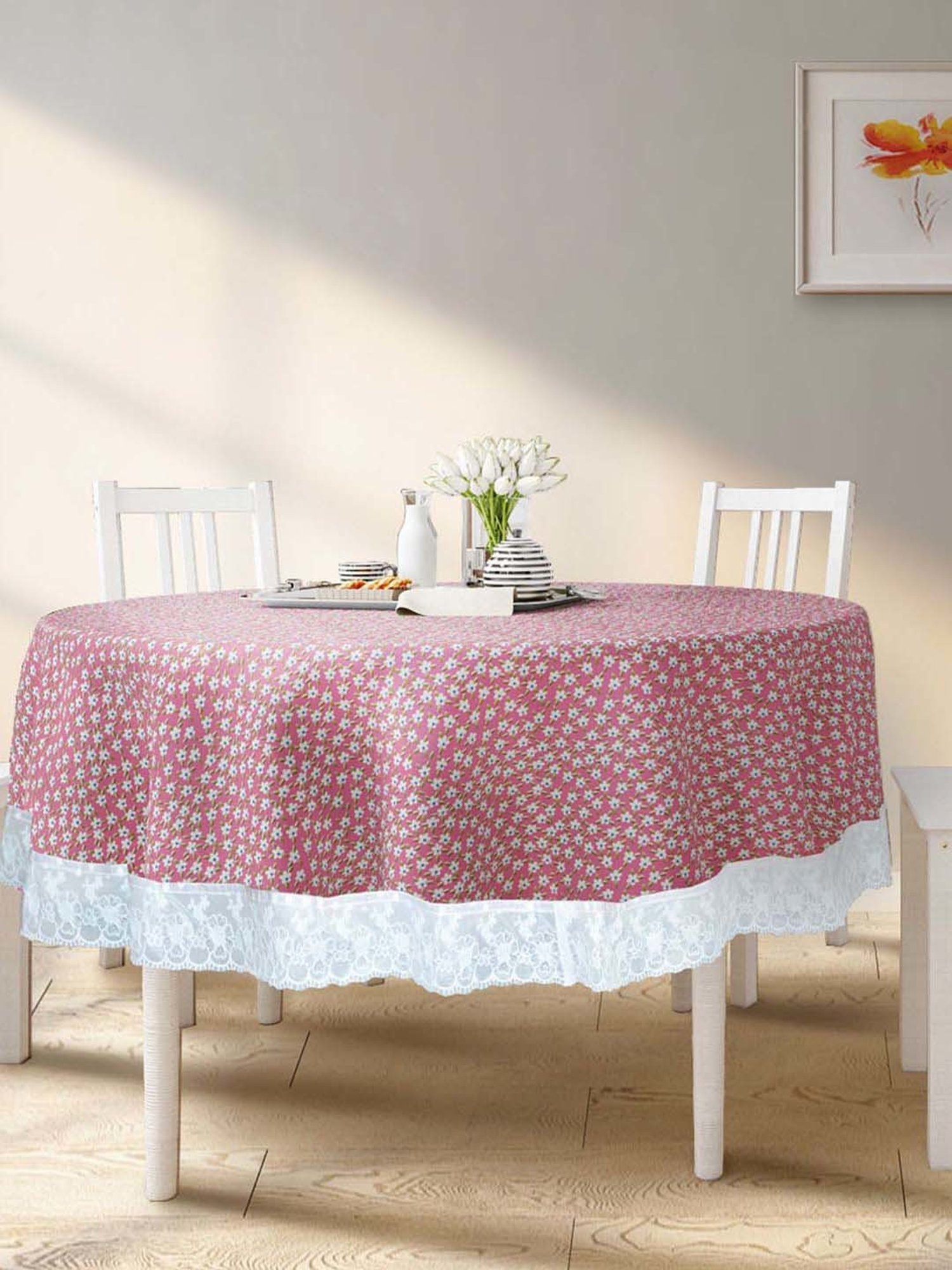 Bianca Classic Clear Pink Pvc 4 Seater Table Cloth
