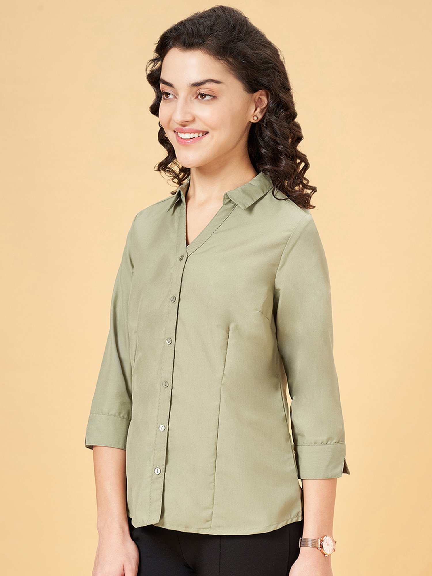 Van Heusen Maroon Plain Formal Shirt