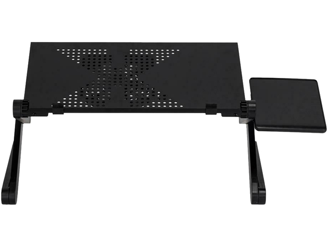 RAITVER Adjustable Laptop Stand,Portable Laptop Table Stand with CPU Cooling Fans,for Bed Lap Workstation Desk,Detachable  Mouse Pad, Foldable Book Stand Notebook Holder Sofa, Bed Table Office Tray