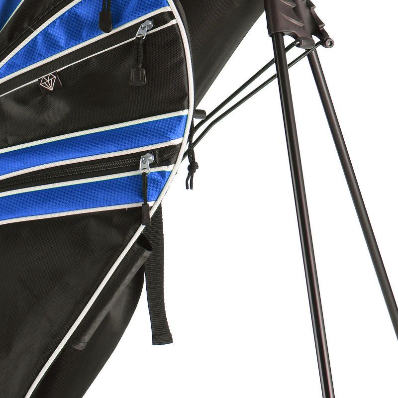 Costway Golf Stand Cart Bag Club w/6 Way Divider Carry Organizer Pockets Storage Blue