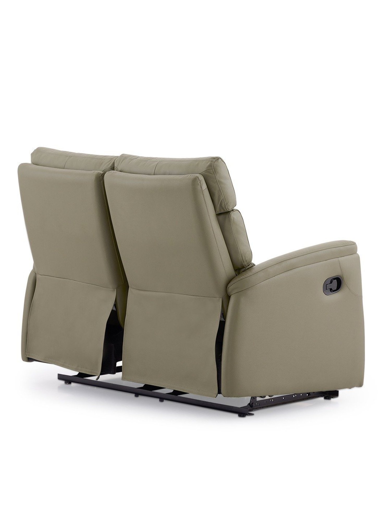 Durian Amanda Olive Green Leather 2 Seater Reclining Sofa