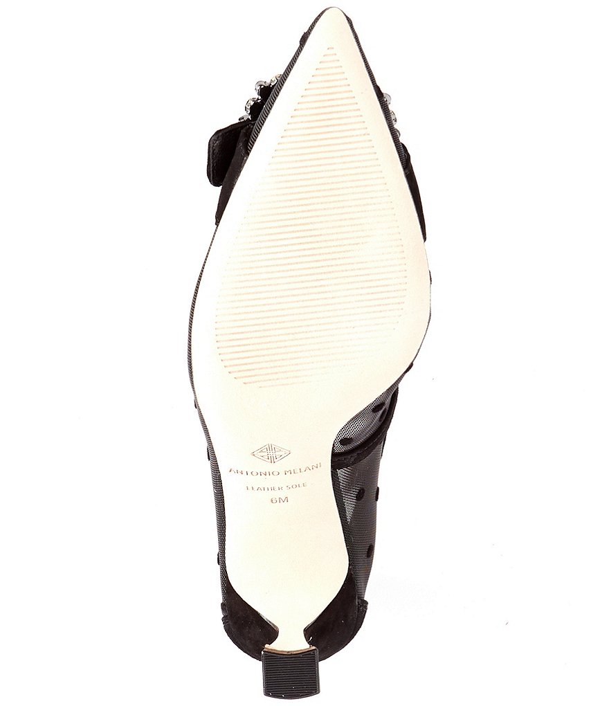 Antonio Melani Siendra Two Dot Mesh Fabric Rhinestone Ornament Detail Pumps