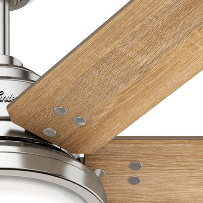 70" Warrant Ceiling Fan with Wall Control Nickel (Includes LED Light Bulb) - Hunter Fan