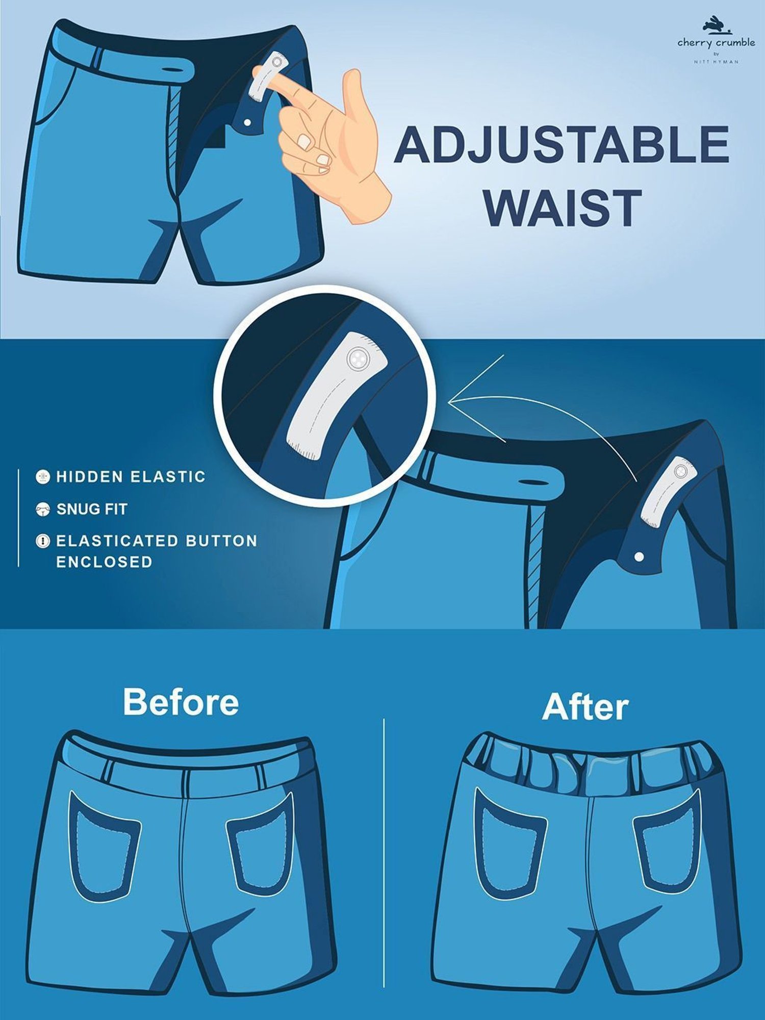 Cherry Crumble by Nitt Hyman Kids Grey Chequered Shorts