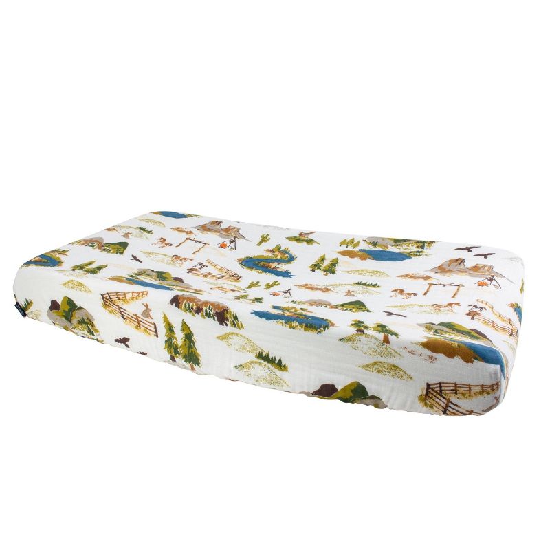 Bebe au Lait Muslin Changing Pad Cover Wyoming