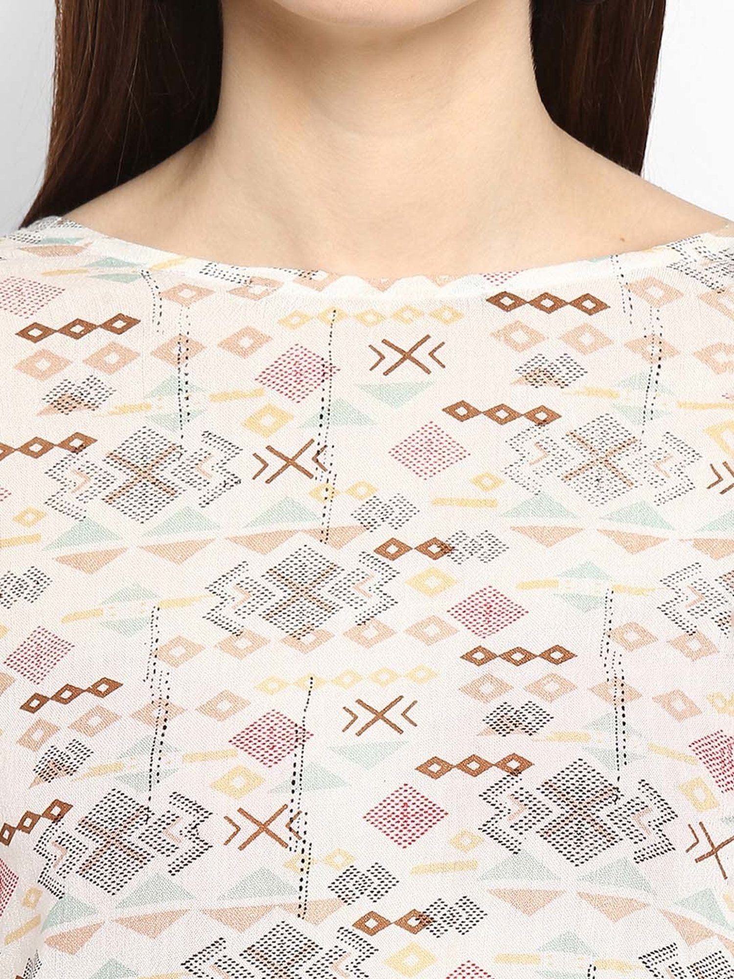 StyleStone Multicolor Floral Print A-Line Top