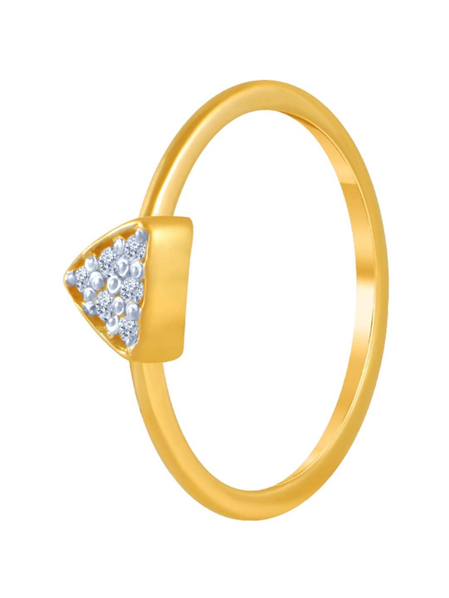 Mia By Tanishq Nature's Finest 14k Yellow Gold Radiant Sp Elegance Diamond Ring
