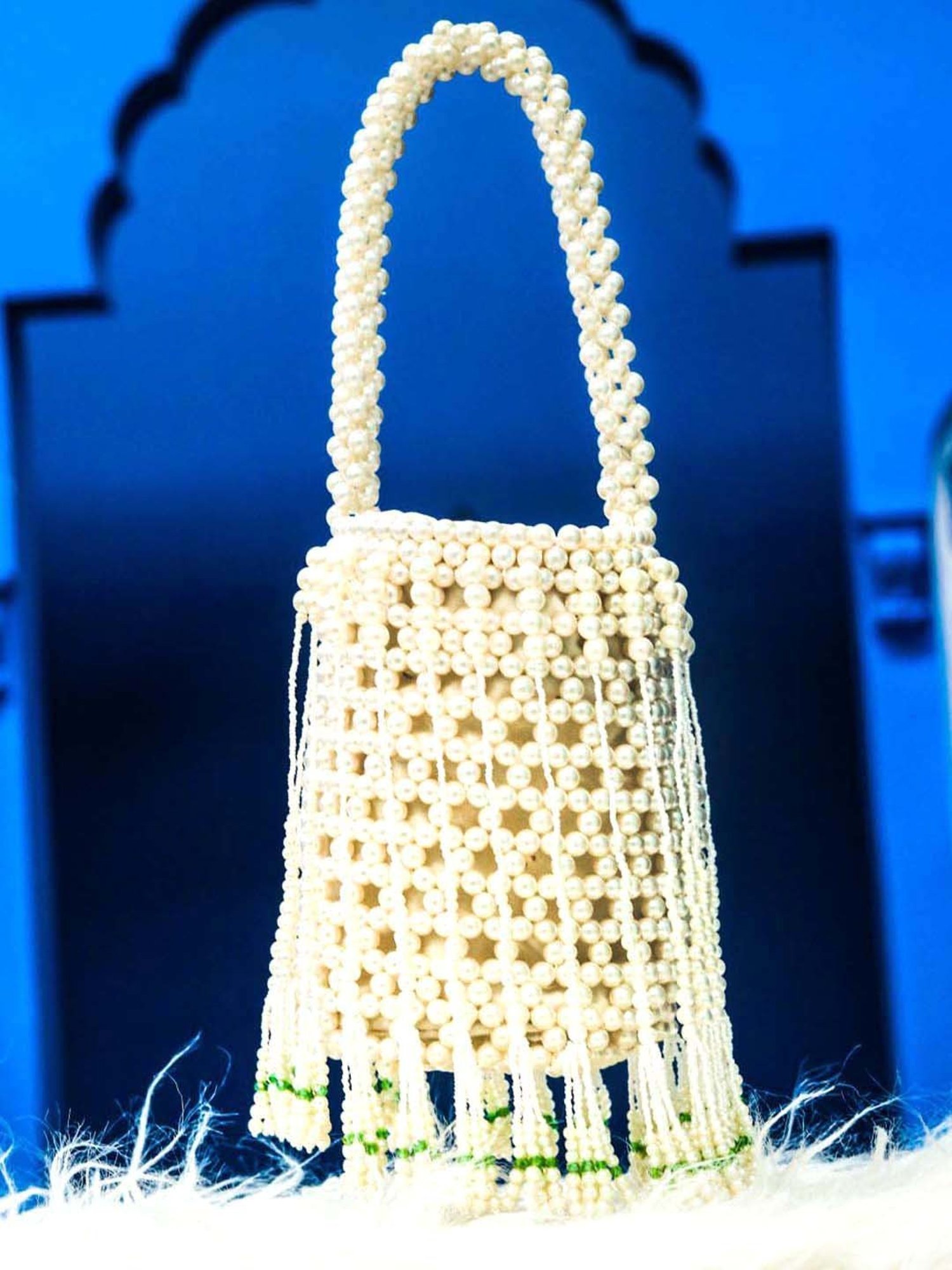 NR by Nidhi Rathi White Fabric Potli