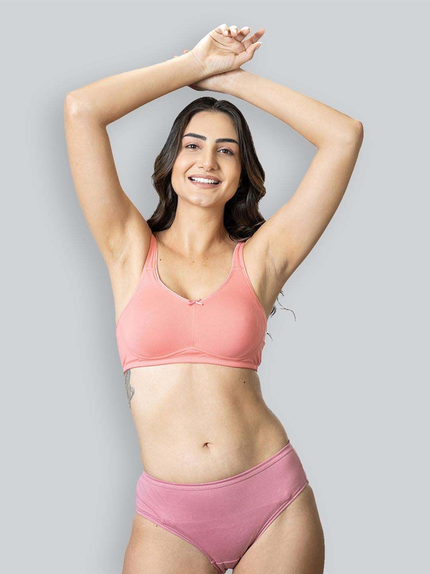 Lyra Peach Cotton T-Shirt Bra