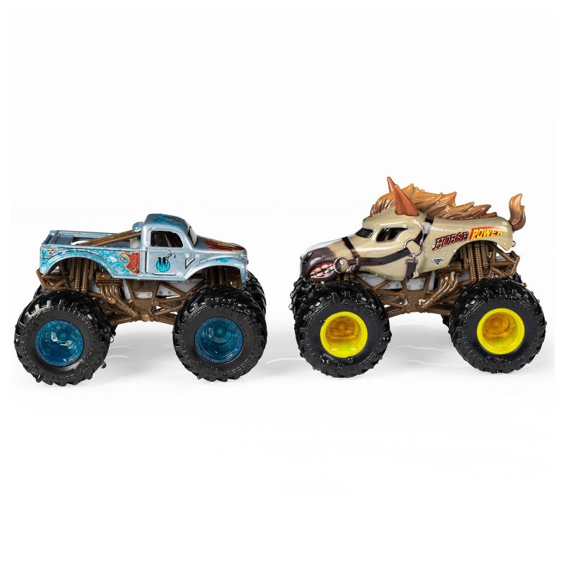 Monster Jam 1:64 2 Packs (Reveal The Steel) - Horse Power vs W