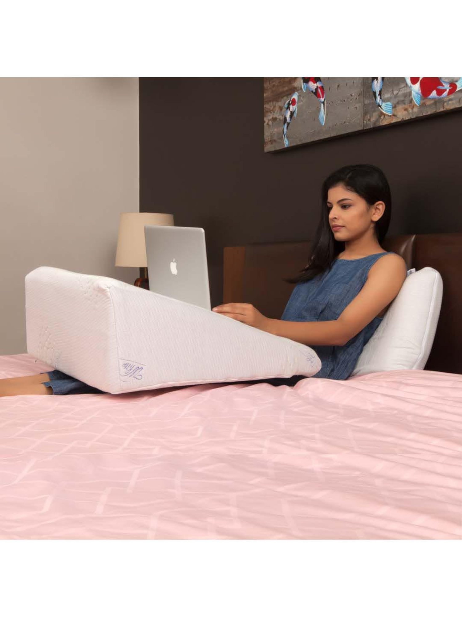 The White Willow White Wedge Pillow - Set of 1