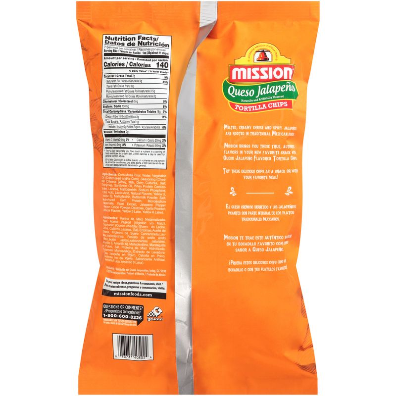 Mission Queso Jalapeno Tortilla Chips - 7.05oz