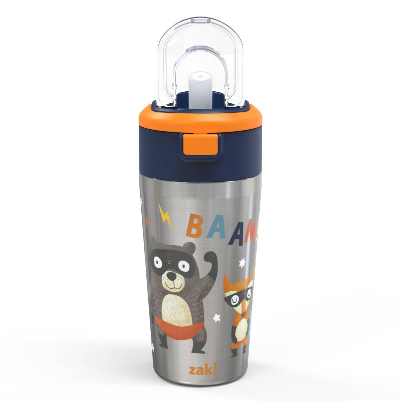 Zak Designs Single Drinkware with Spill proof Spout/Straw Lid - Girl - 12oz