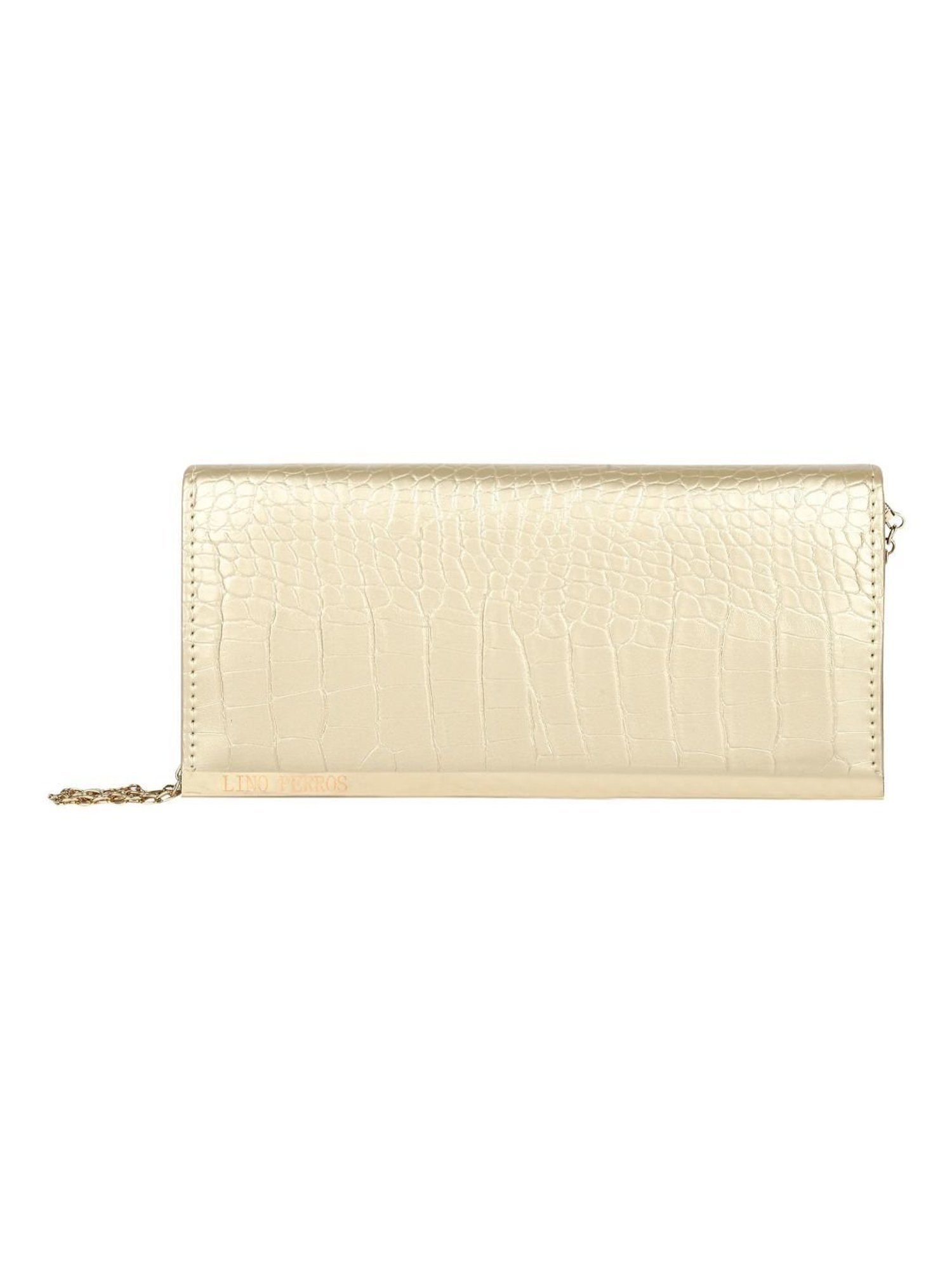Lino Perros Golden Textured Medium Wallet for Women