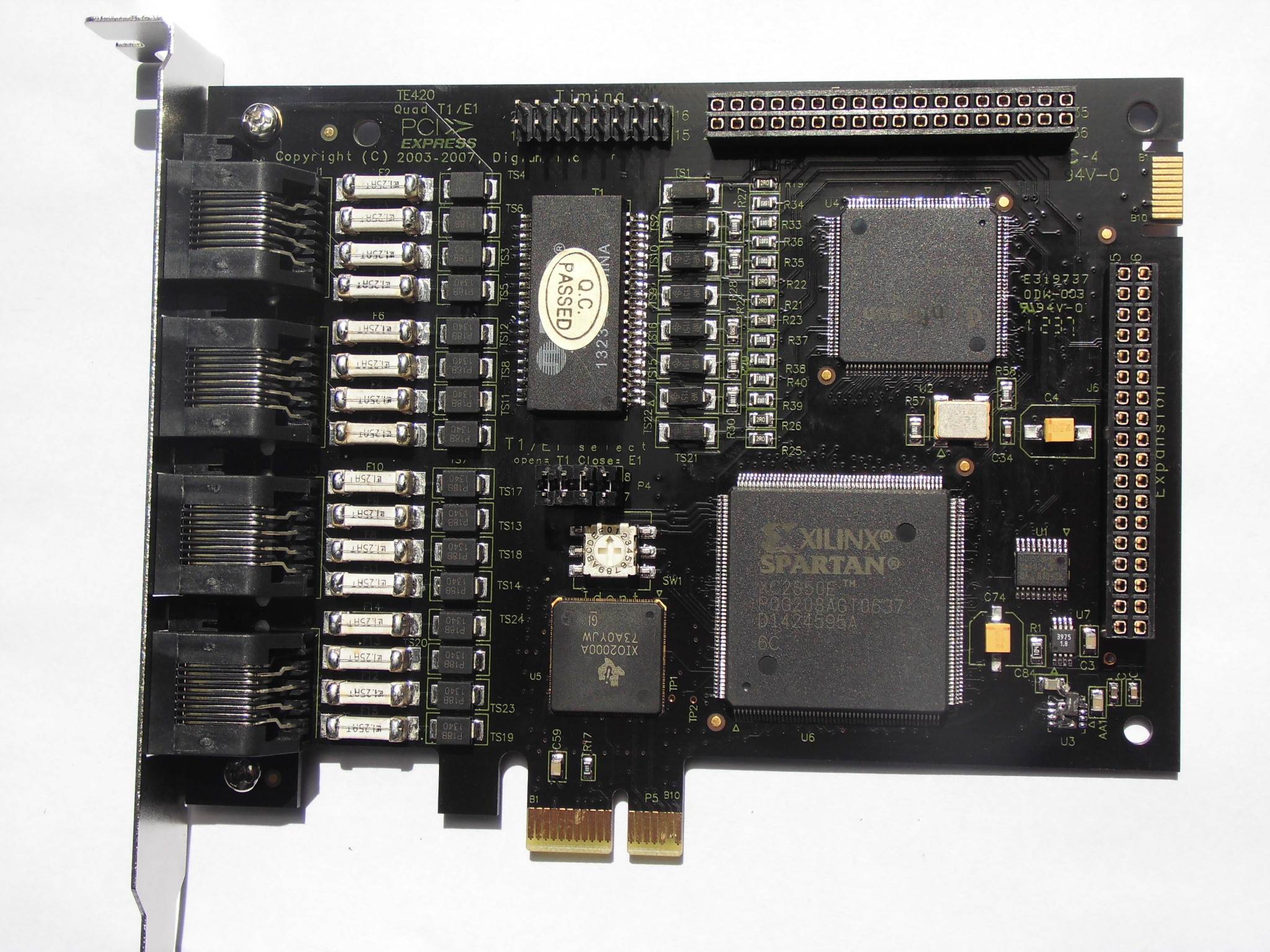 TE220 Dual E1 / T1 / J1 Ports PCI Express PRI Digital asterisk card