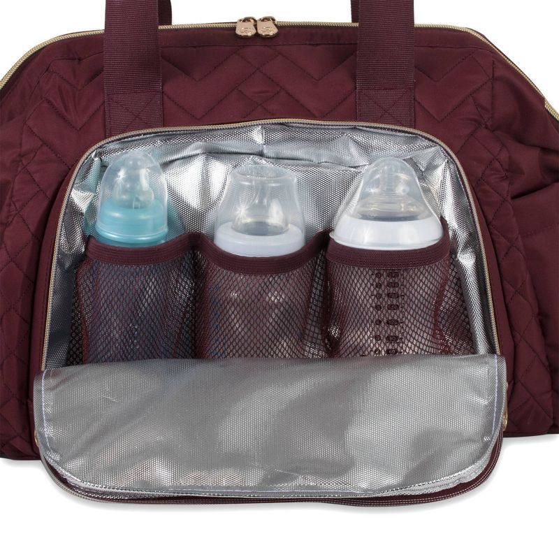 Fisher-Price Quilted Harper Frame Bag - Burgundy