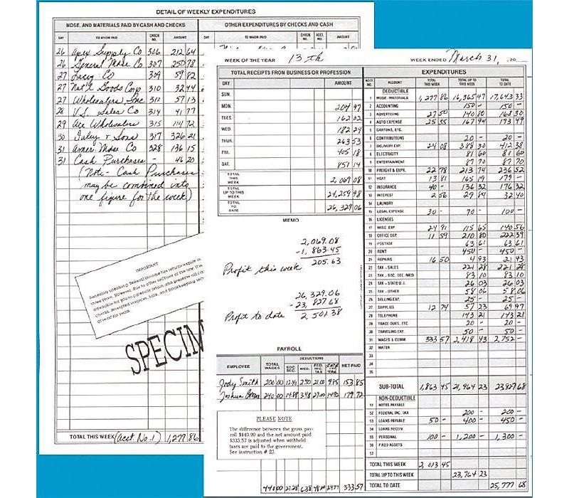 Dome Bookkeeping Record Brown Vinyl Cover 128 Pages 8 1/2 x 11 Pages 600