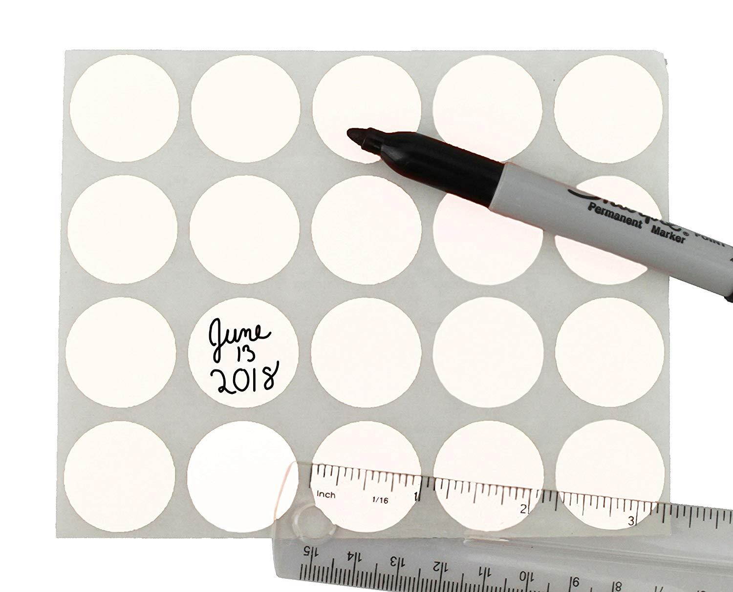 ChromaLabel 1 inch Removable Color-Code Dot Labels on Sheets | 1,000/Pack (White)