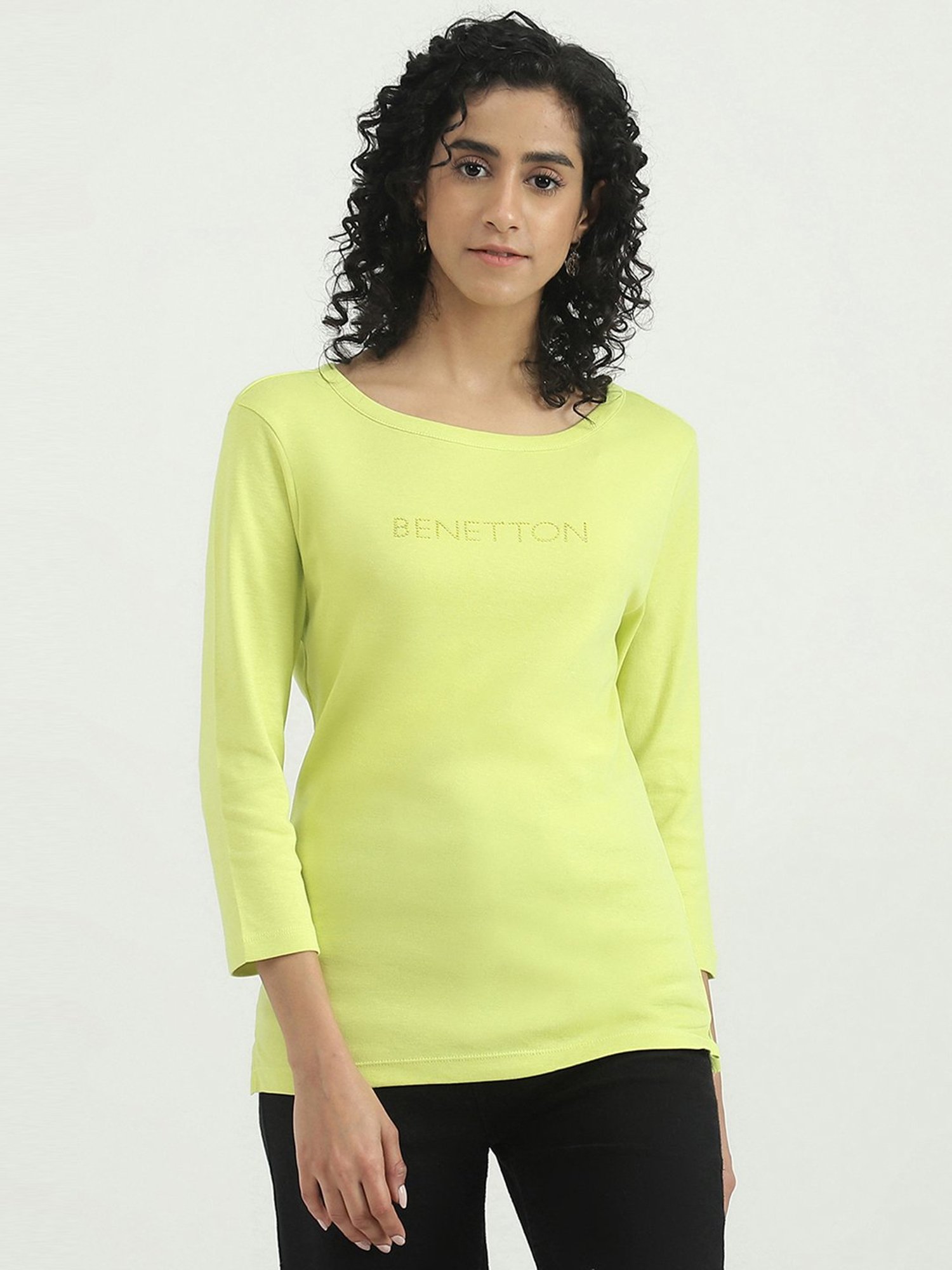 United Colors of Benetton Yellow Cotton Top