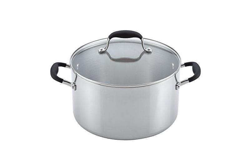 Anolon Advanced Triply Stainless Steel Cookware Pots and Pans Set, 10 Piece, Onyx