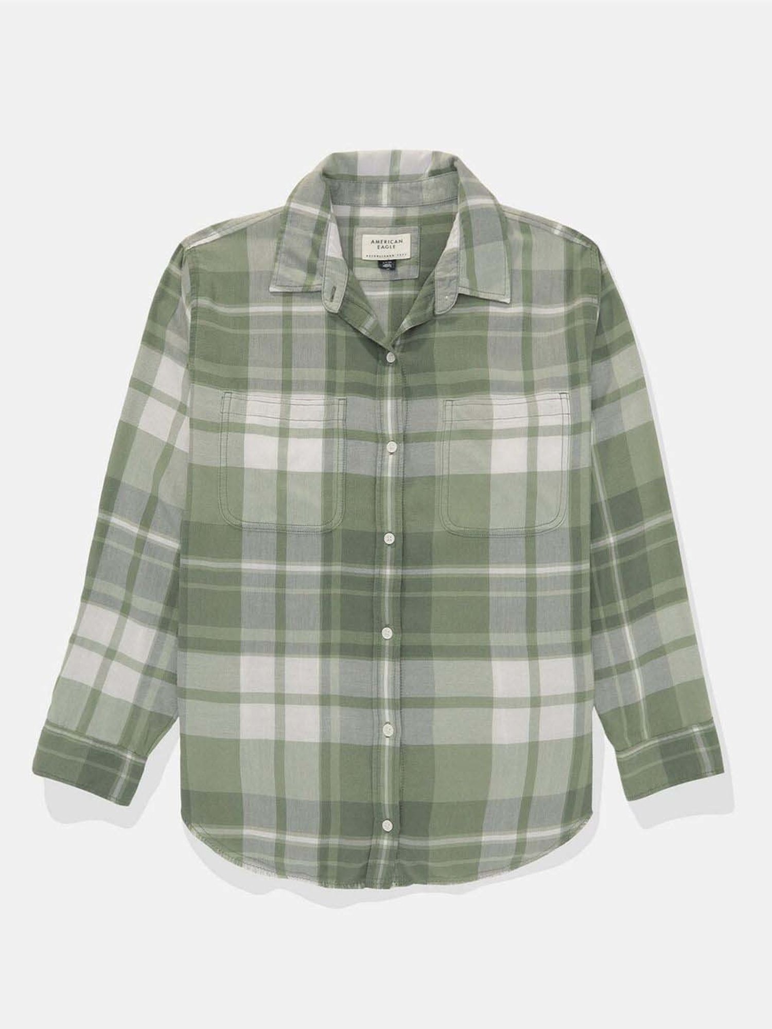 American Eagle Outfitters Green Chequered Shirt