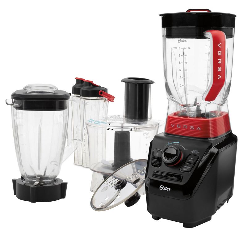 Oster Versa Pro Series 64 Ounce Powerful Countertop Food Blender Processor, Red