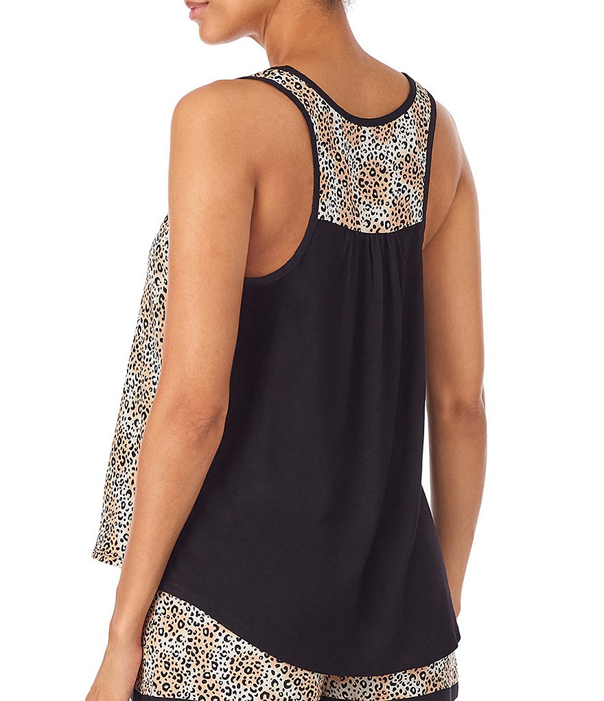 Kensie Animal Print Woven Coordinating Sleep Tank