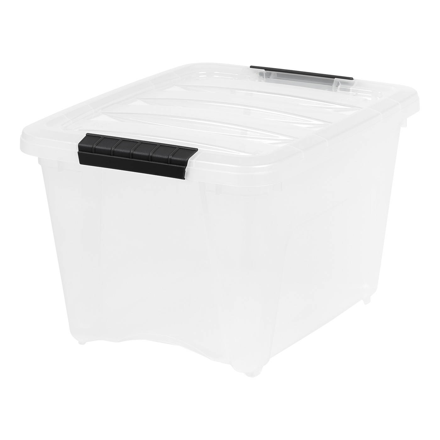 IRIS 19 Quart Stack & Pull Box, Multi-Purpose Storage Bin, 6 Pack, Pearl