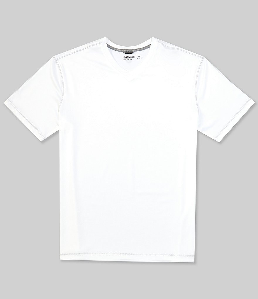 Solaris Powered by CoolCore Short-Sleeve Striated V-Neck Tee