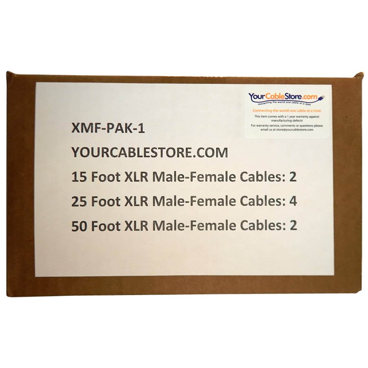 Your Cable Store XLR/Mic Cable Kit Two 50 ft, Two 15 ft and Four 25 Foot XLR Patch Cables