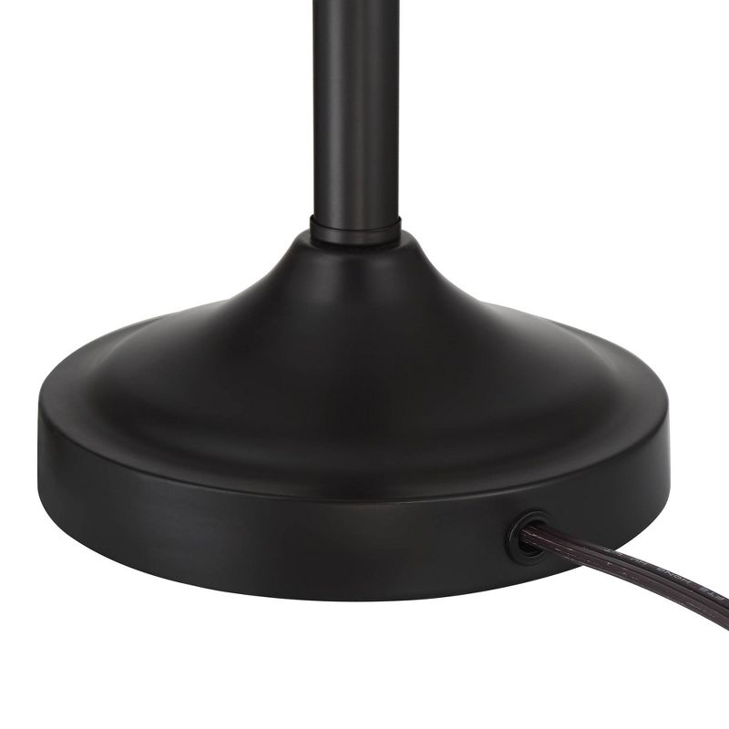 360 Lighting Lynn Bronze Buffet Burlap Linen Table Lamps Set of 2