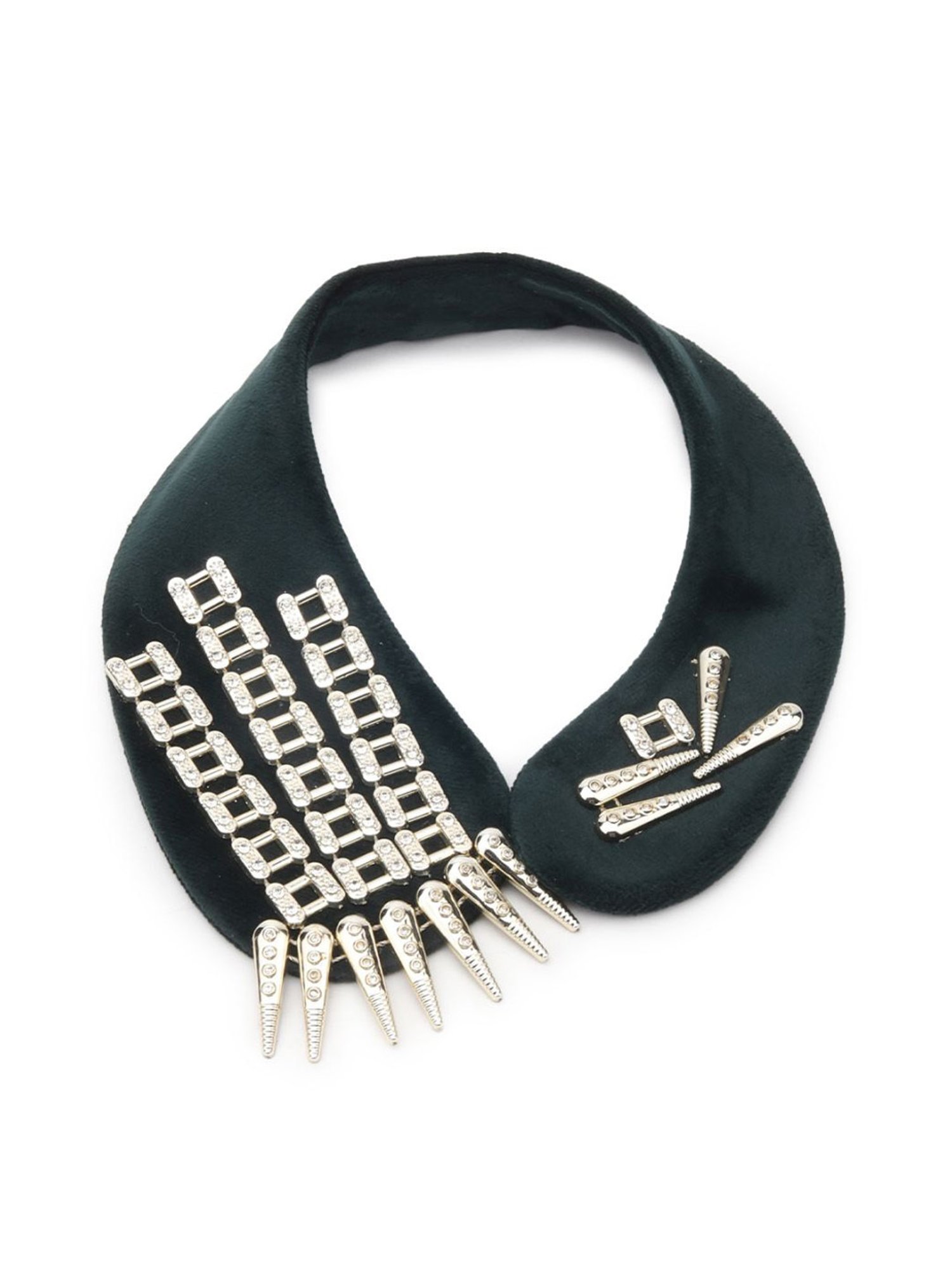 Odette Green Fabric Embellished Collar