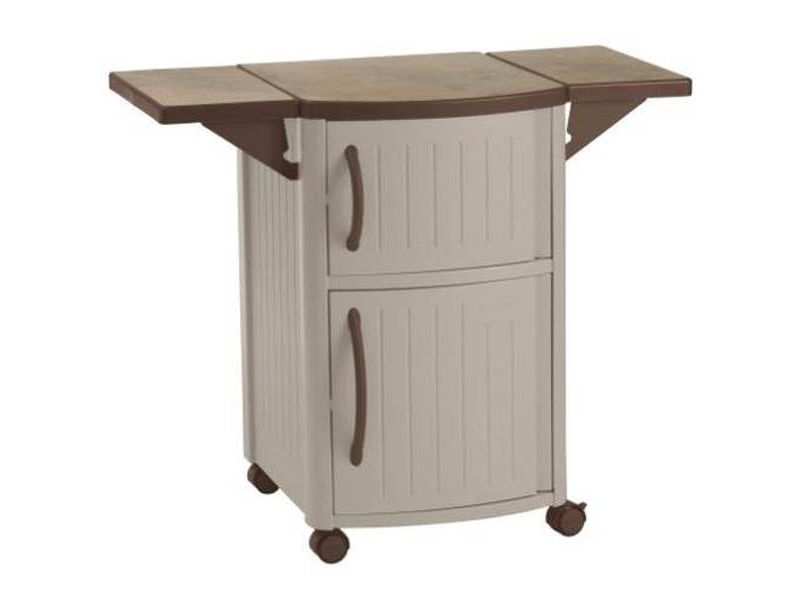 Slat Top Serving Cart - Gray - Apollo Outdoor