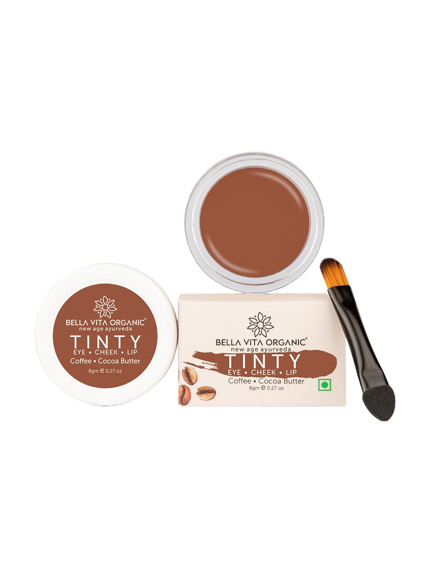 Bella Vita Organic Coffee 3 in 1 Tinty for Moisturizing & Nourishing - 8 gm