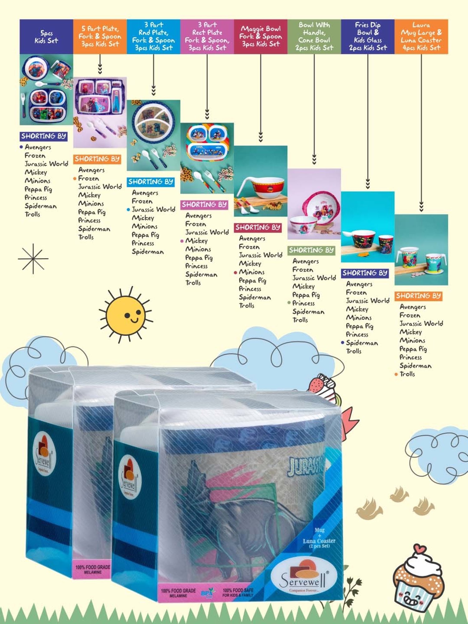 Servewell Jurassic World Melamine Large Laura Mug - Set of 2