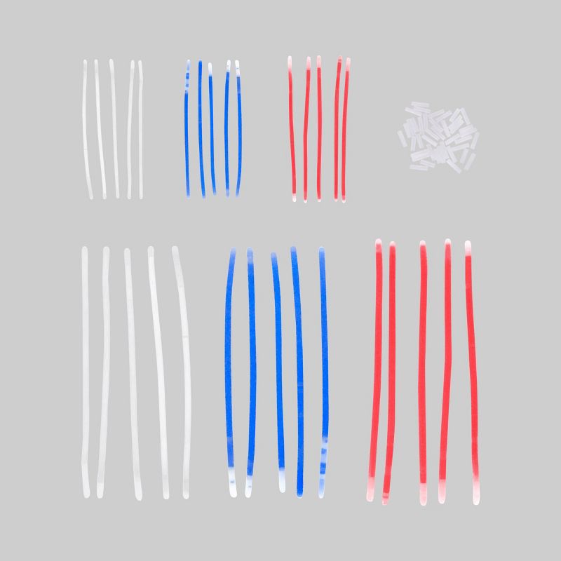 15ct Glow Necklaces & 15ct Bracelets Red/White/Blue - Bullseye's Playground™