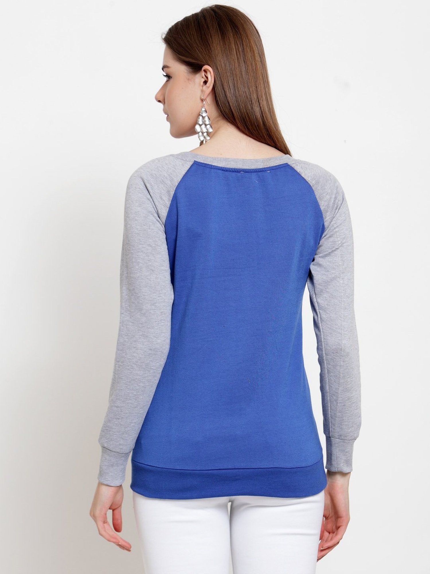 Belle Fille Blue Full Sleeves Sweatshirt
