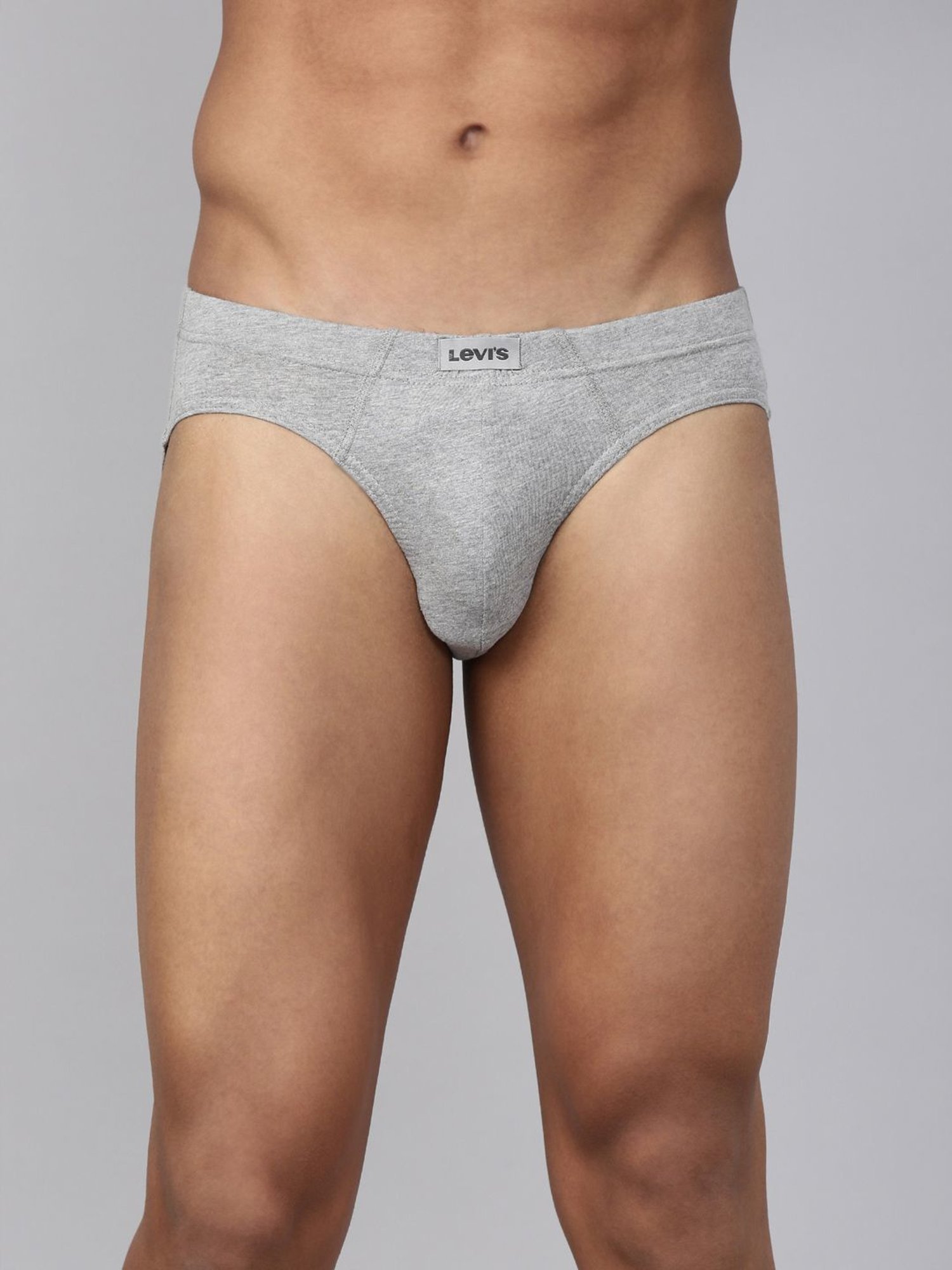 Levi's Grey Cotton Regular Fit Briefs