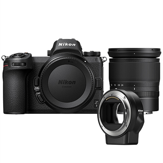 Nikon Z 7 Mirrorless Digital Camera with 24-70mm Lens & FTZ Mount Adapter Kit