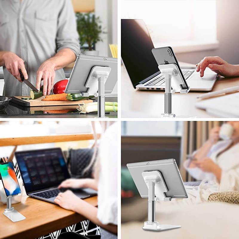 Folding Desktop Phone Stand, Adjustable Stable Portable Holder Compatible with Mobile Phone, ipad, Tablet, Kindle
