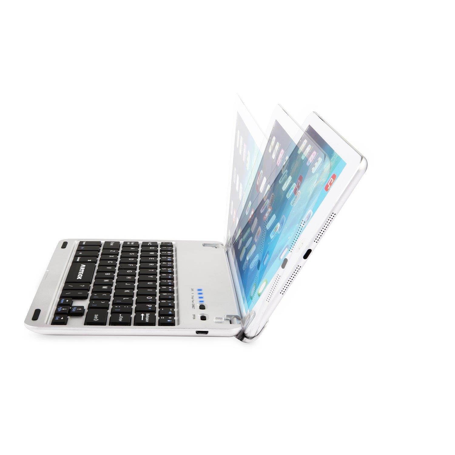 iPad Mini 4 Keyboard, Arteck Ultra-Thin Apple iPad Mini Bluetooth Keyboard Folio Stand Groove for Apple iPad Mini 4 with 130 Degree Swivel Rotating