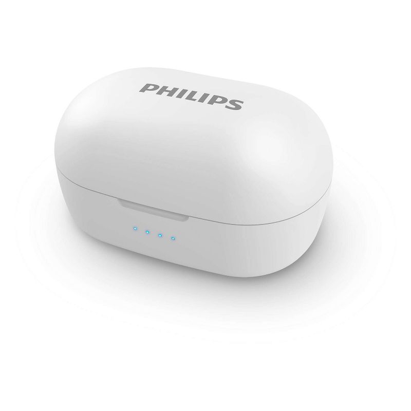 Philips True Wireless Earbuds T2205, Bluetooth 5.1, Voice Assistant, IPX4 Splash Resistant, with Microphone, Up to 12 Hours (4 + 8) of Playtime, White (TAT2205WT)