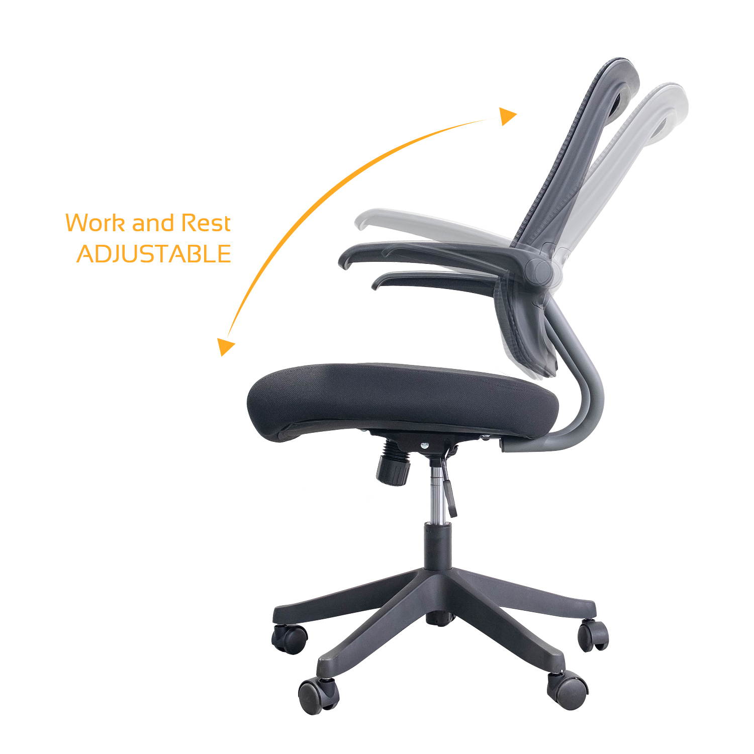 Ergonomic office chair mesh computer chair with seat height adjustment