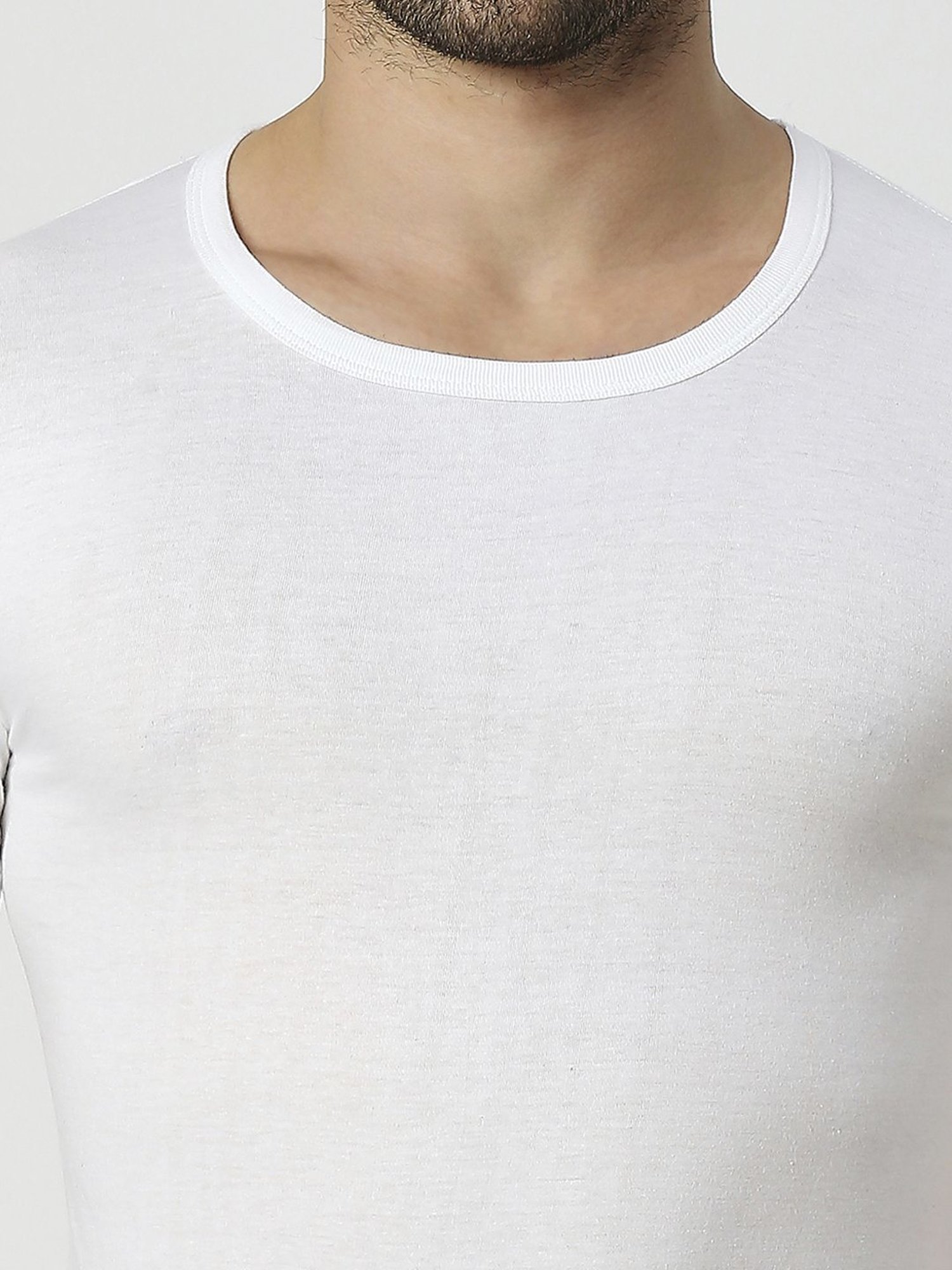 Frenchie White Cotton Skinny Fit Vest - Pack Of 5