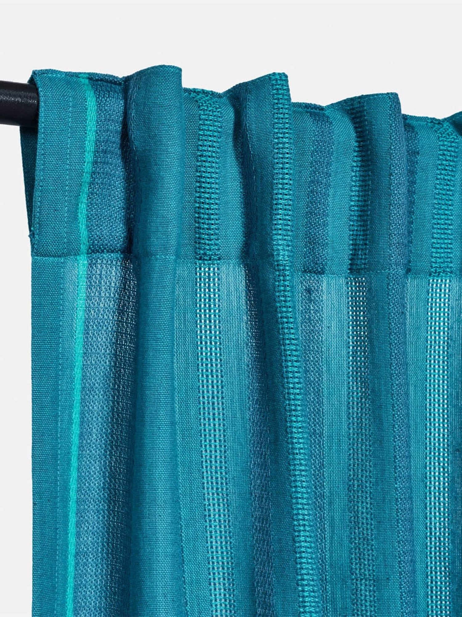 Fabindia Home Marika Blue Cotton 9 ft Long Door Curtain